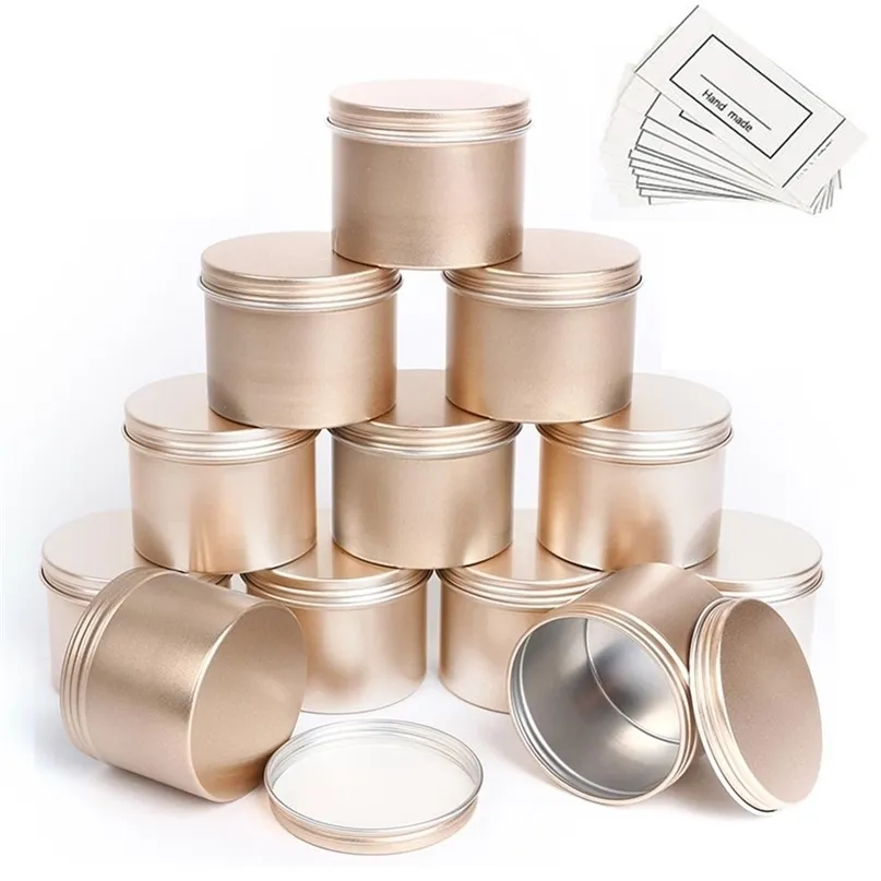 Storage Bottles Jars 12pcs24pcs Pack 100ml Round Empty Aluminum Jar Tea Package Box Sundry Kitchen Seasoning Pot Gold Silver Black Containers 221028