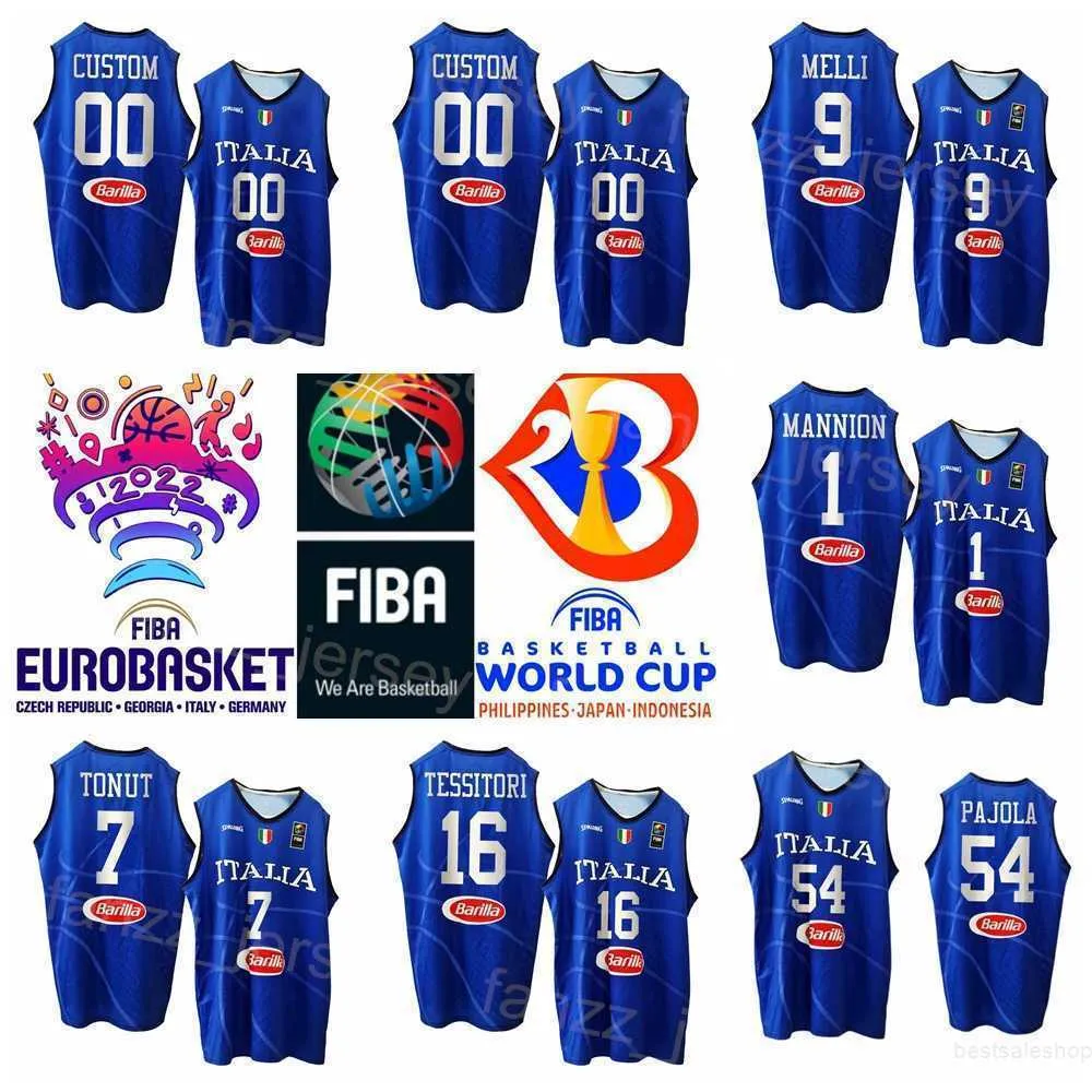 인쇄 이탈리아 농구 2022 Eurobasket 1 Nicolo Mannion Jersey 국가 대표팀 9 Nicolo Melli 0 Marco Scissu 16 Amedeo Tessitori 20 Simone Fontecchio 7 Stefano Tonut