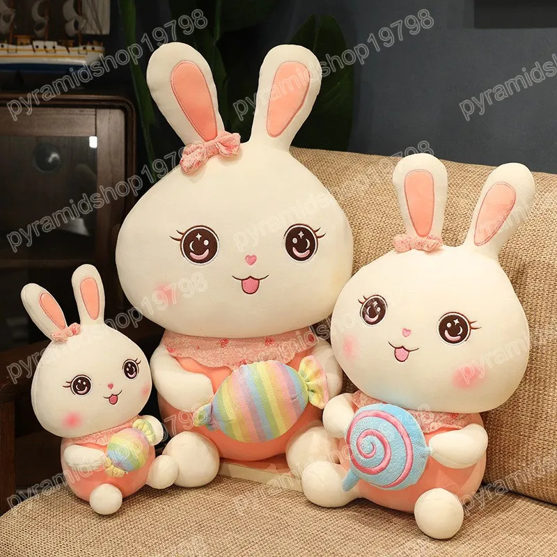 30-50CM Kawaii Candy Shape Coniglio Giocattoli di peluche Ragazza che dorme Regalo Bambola morbida bambini Regali di compleanno