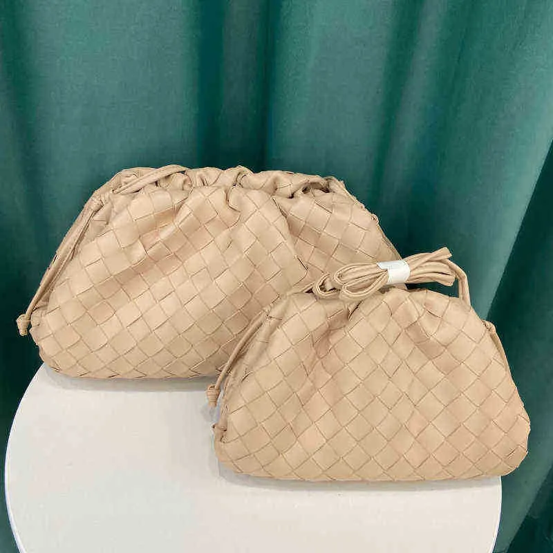 저녁 가방 가죽 구름 주머니 만두 가방 여성 패션 짠 부드러운 피부 디자이너 핸드백 고품질 한 어깨 220623