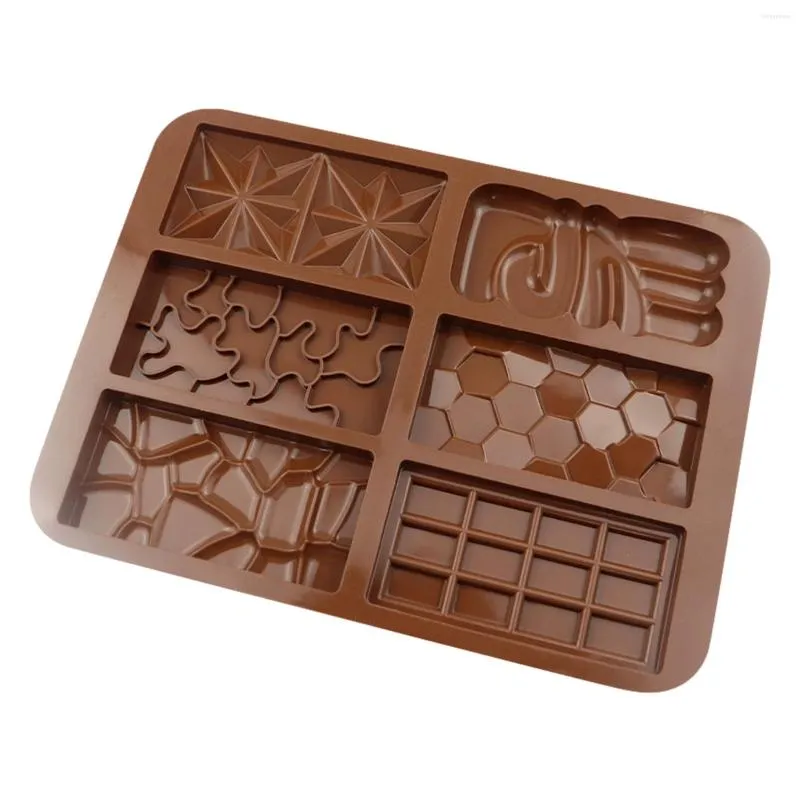 Backwerkzeuge Silikonformen für zerbrechliche Schokolade in Lebensmittelqualität, Energieriegel mit 6 Formen, Haushalts-Fondantform