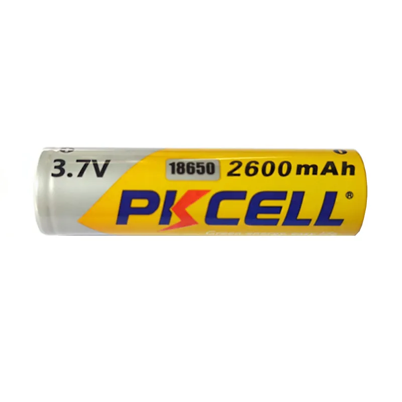 PKCELL 18650 배터리 2600mAh 마이크로 전화 컴퓨터 전기 스케이트 용 충전식 리튬 배터리