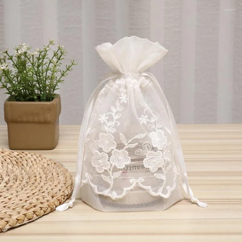 غلاف الهدية 10 قطع كيس الدانتيل الإبداعي رائحة فستان الزفاف مجفف الزهور المجففة