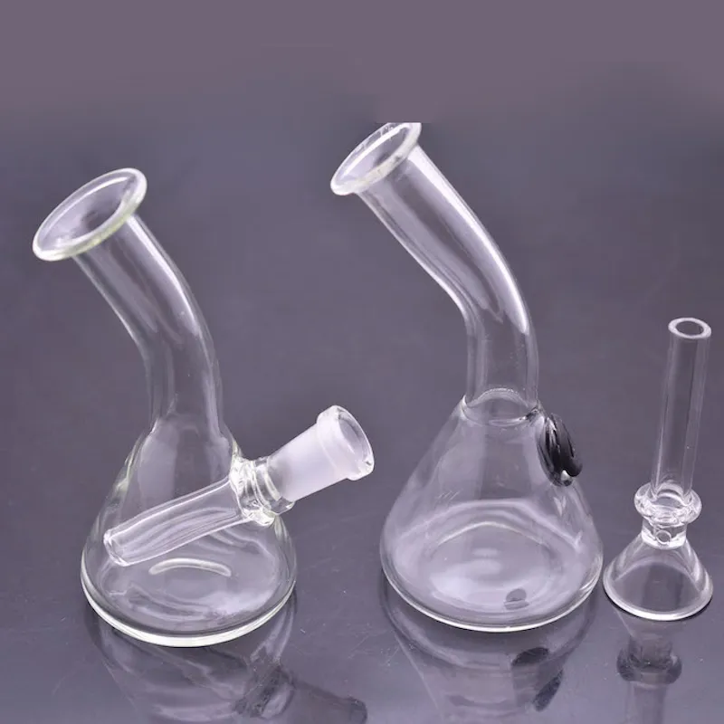 Commercio all'ingrosso Mini Clear 10mm femmina Glass dab rig Bong Pipes Spessa inebriante acqua tabacco narghilè con bruciatore a nafta