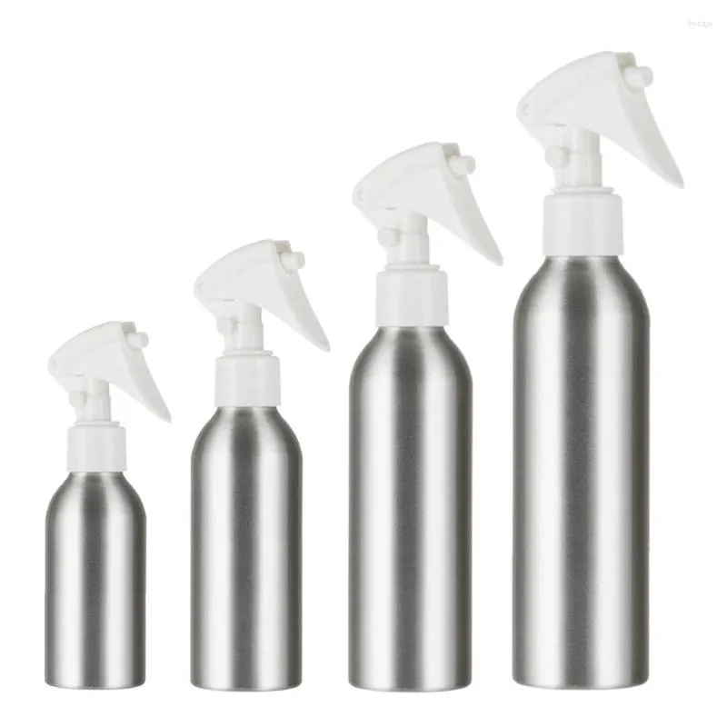 Storage Bottles Metal Spray Bottle Refillable Empty Atomizer Pump Jar Aluminum 50ML/100ML/150ML/250ML Cosmetic Sprayer Hair Styling Perfum