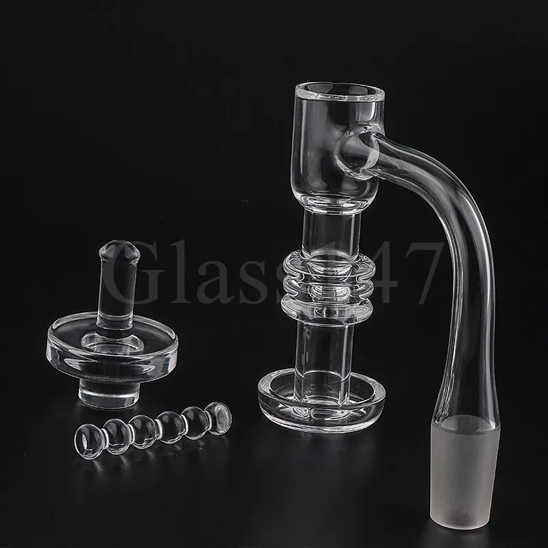 Full Weld XL Heat Retainer Terp Slurper Banger Beveled Edge Nails With Quartz Pill Terp Pills Carb Cap For Dab Rig Glass Bong