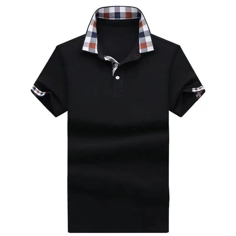 Großhandel 2212 Sommer neue Polos Shirts europäische und amerikanische Herren Kurzarm Casual Colorblock Baumwolle Große Größe bestickte Mode T-Shirts S-2XL