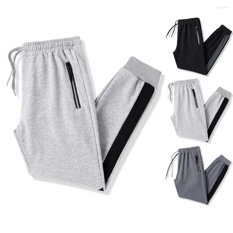 Men's Pants Men Trousers Thermal Ankle Banded Deep Crotch Trendy Leisure