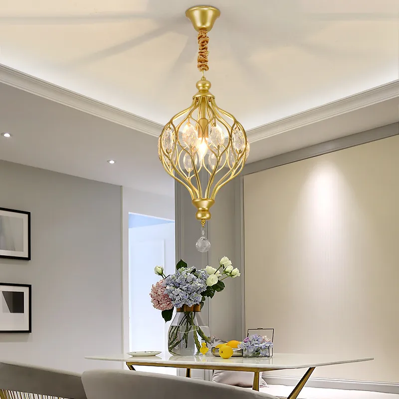 Kolye lambaları Mutfak Yatak Odası Art Deco E14 için Modern Kristal Avize Aydınlatma Led Avizeler Tavan Lustal Cristal Işık Armatürleri Altın 90-260V