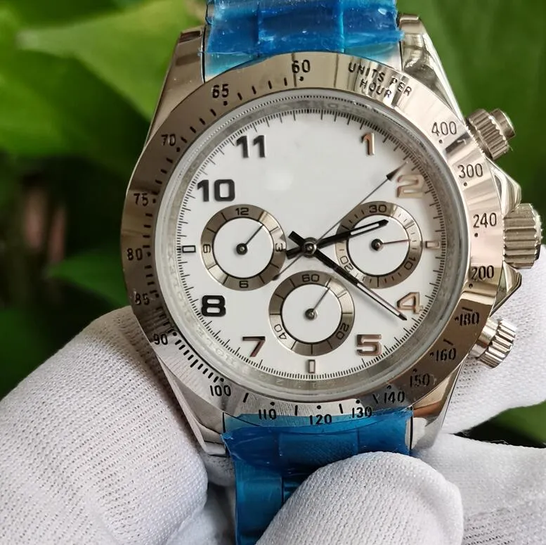 Nieuwe versie heren mode polshorloges 40 mm witte wijzerplaat 116520 automatisch geen chronograaf 2813 Beweging 316L roestvrijstalen armband herenhorloges horloges