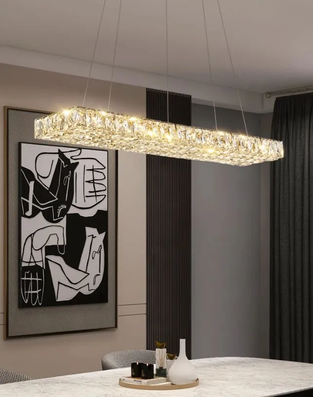 Modern sanat dekor Led Avize Aydınlatma Kristal Led Kolye Lamba Oturma Odası Yemek Asma Işıklar armatür