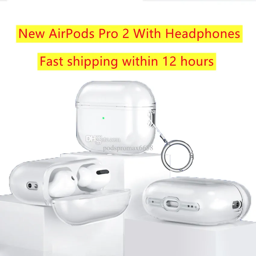 AirPods Pro 2 AirPods için 3 Bluetooth Kulaklıklar Akıllı Dokunmatik Hacim 2. Nesil Kulaklık Kulaklık Kapağı Pods ile Kazan