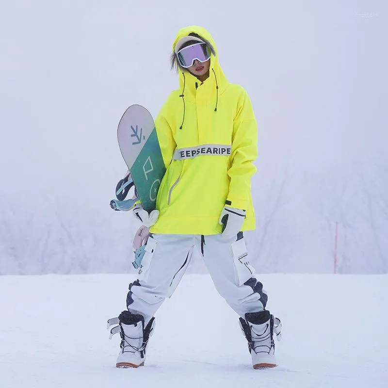 سترات التزلج 2022 نساء هوديي التزلج بدلة في الهواء الطلق الرياضة على الجليد الرجال شتاء قمم الملابس معطف مقاوم للماء