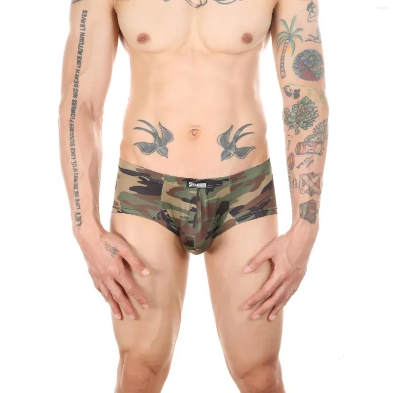 Underpants Man Low Waist Sexy Lingerie Camouflage Pattern Fashion Briefs  Penis Pouch Soft Slim Underwear Gay Outdoor Soldier Boxers Breath From  Zhoujielu, $11.09