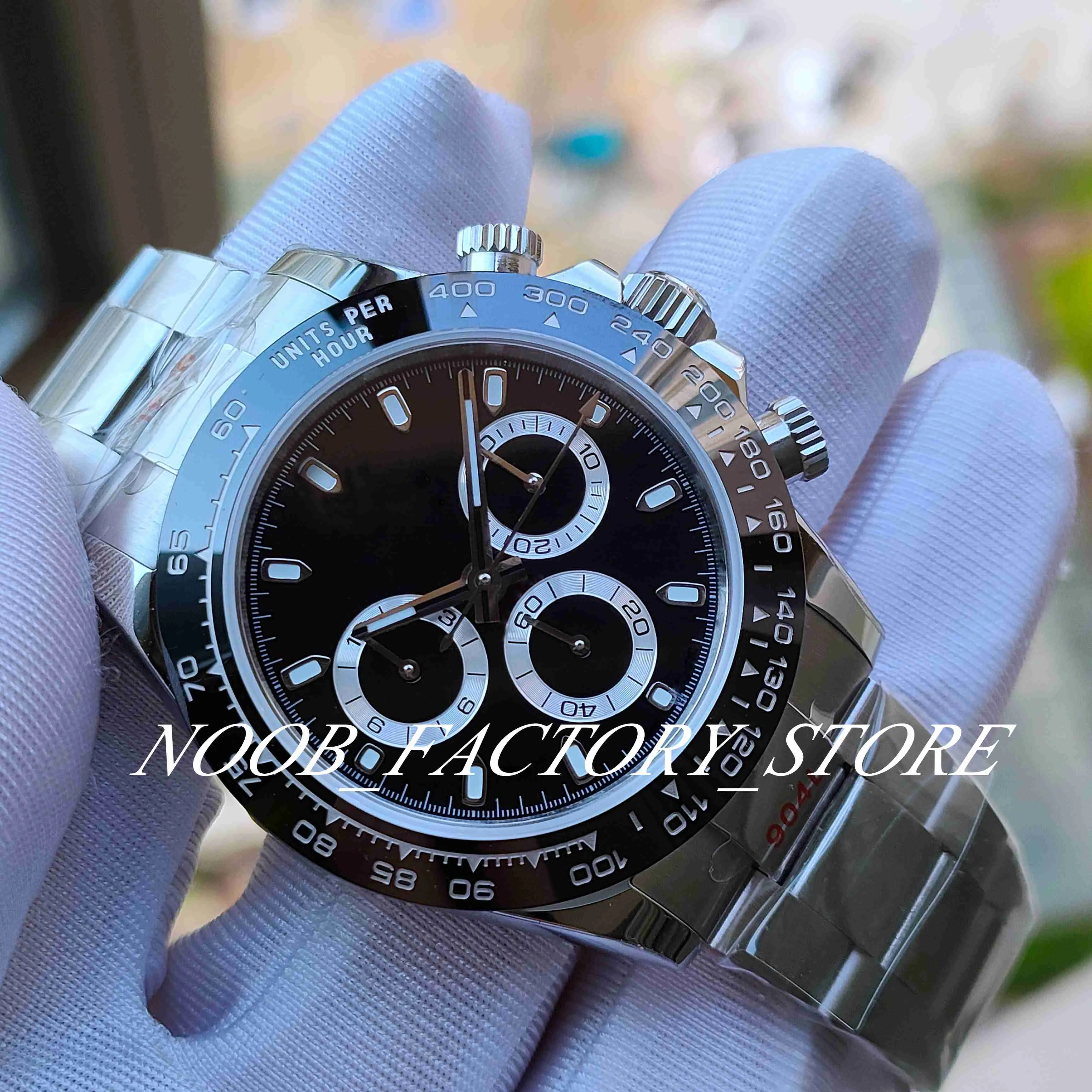 17 Model Factory Sales Super Quality 4130 Se 40mm 904L Steel Chronograph Work Ceramic Bezel Automatisk rörelse Sapphire Swimming