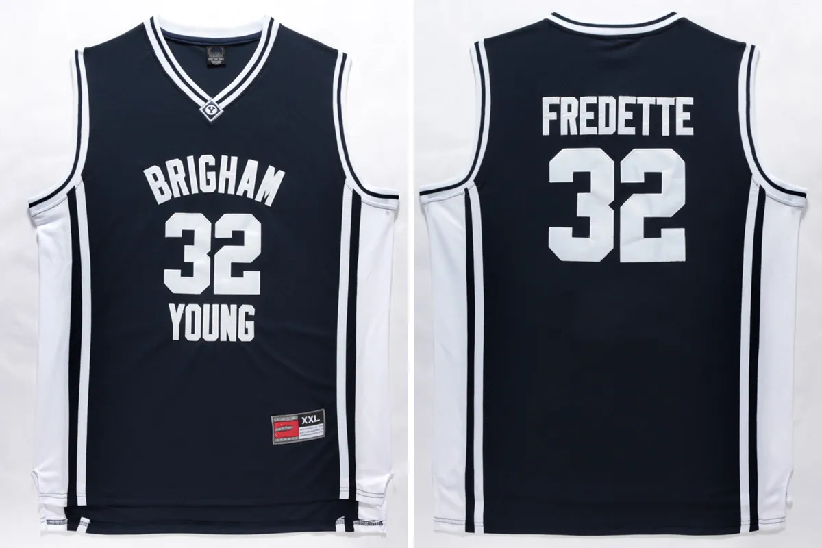 NCAA College baskettröjor #32 Jimmer Fredette White Stitched Jersey