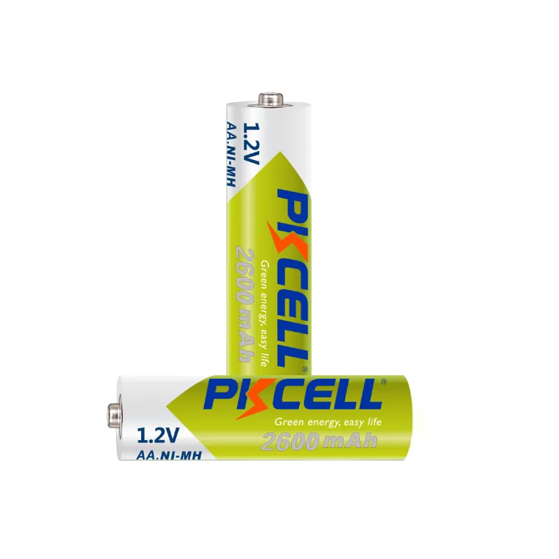 Originele PKCell 14550 14500 Batterij 1.2V NIMH Oplaadbare 2600 mAh Batterijen Recycle Chargering 1000 keer
