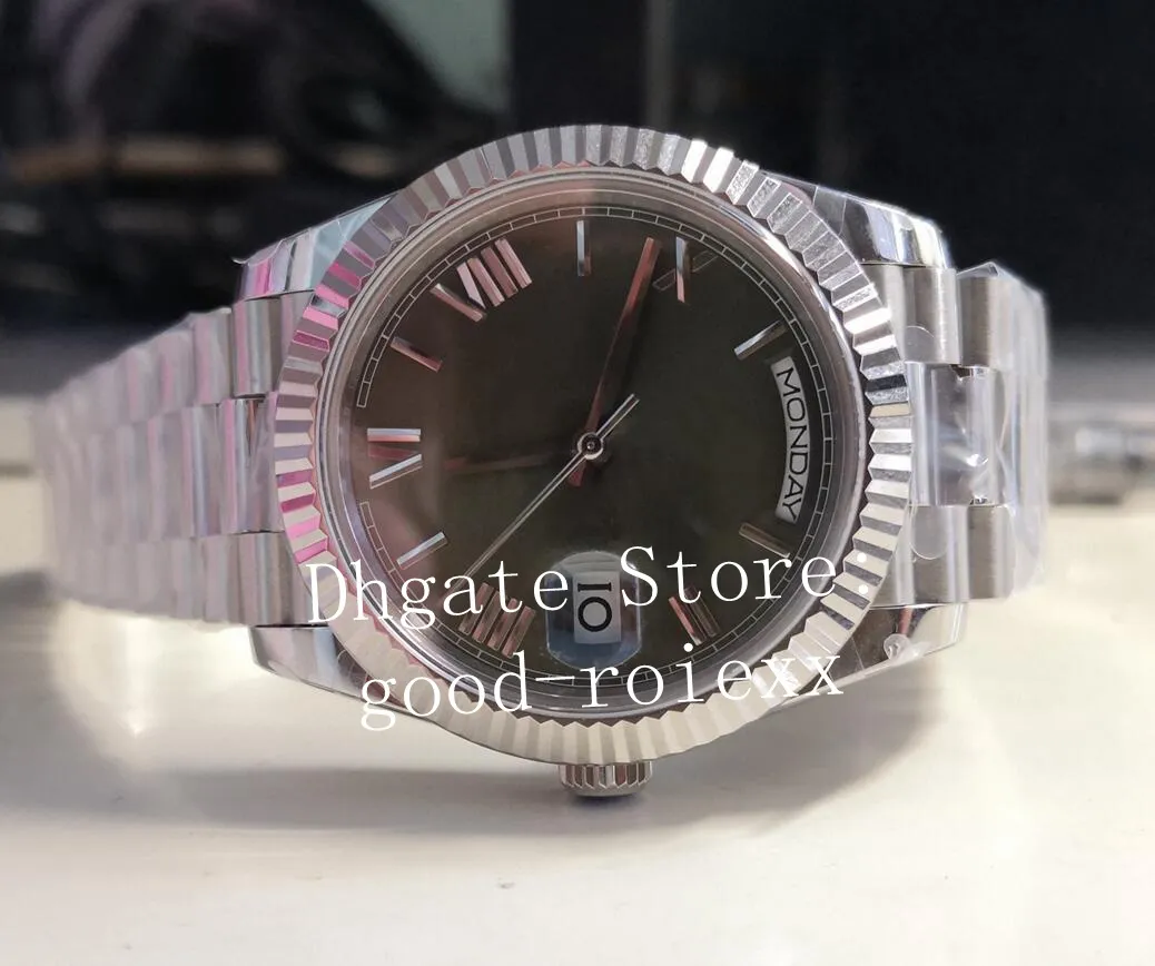 19 Stiluhren für Herren, grün, blau, Bp, automatisch, 2813, mechanisch, Stahl, Herrenuhr, Uhrzeit, Tag, Datum, Kristall, Bpf-Armbanduhren, geriffelte Lünette, Saphirfabrik, Verkäufer Rom