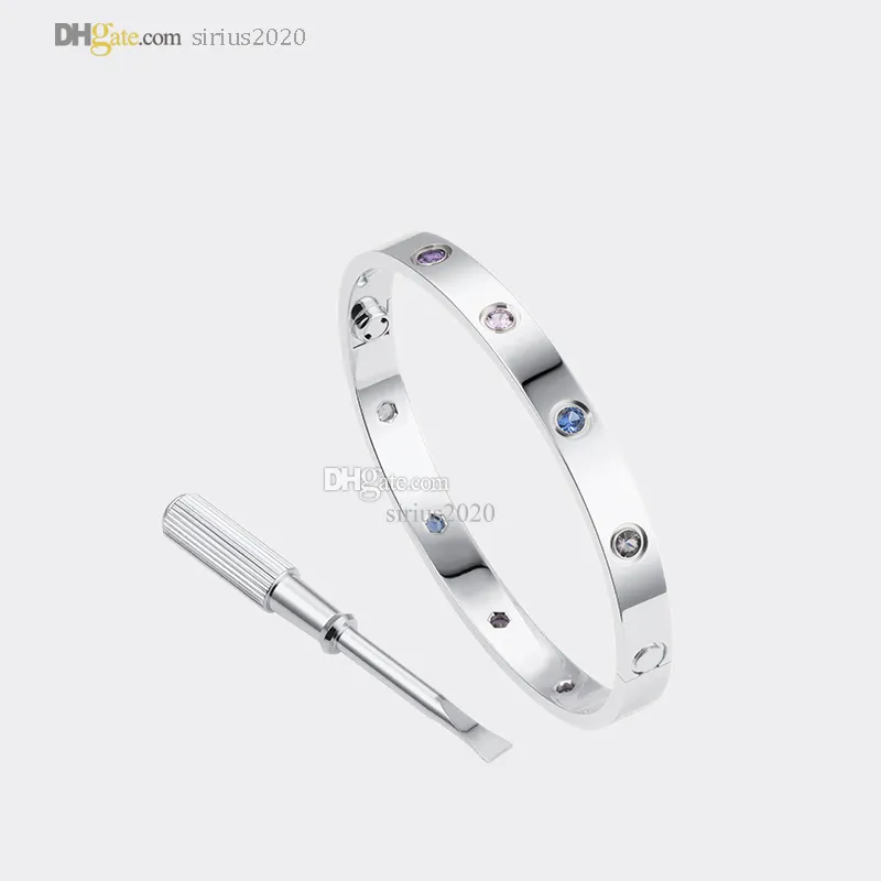 Love Bracelet Designer Bracelet for Women CARTI Classic Bangle Diamonds Colored Jewelry Titanium Steel-Plated Gold-Plated Never Fade Not Allergic 21491608