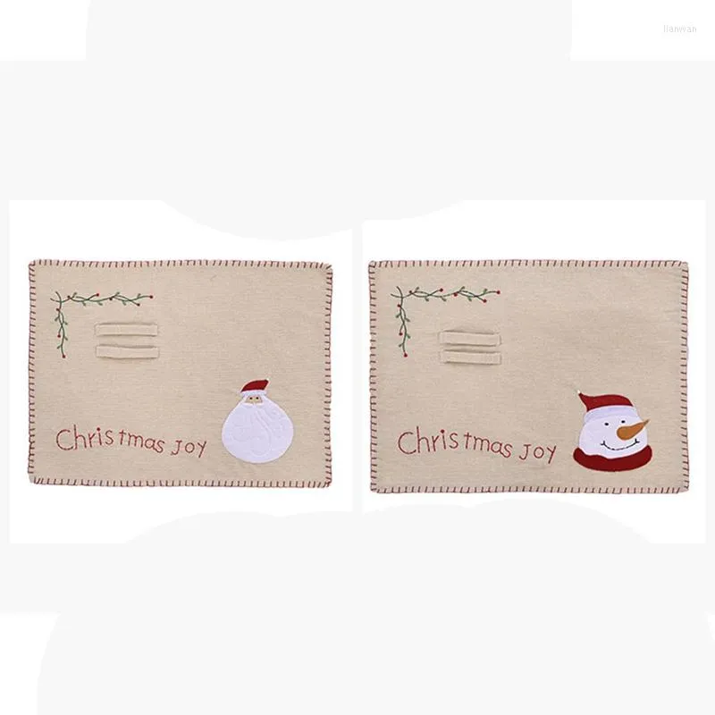 Table Mats 2-Piece Set Of Christmas Decorations Placemats Restaurant Holiday Tablecloths Potholders