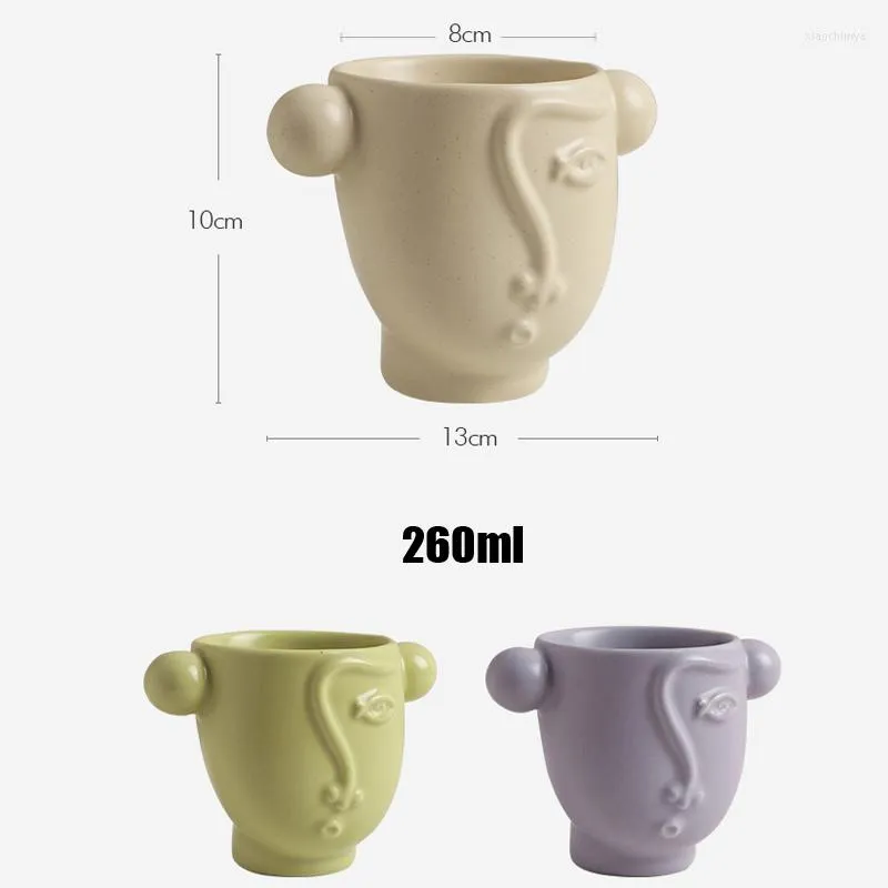 Kubki EWORLD 260 ml Kreatywne abstrakcyjne powierzchniowe filiżanka porcelanowa spersonalizowana kawa herbata wodna mleko ręcznie robione dekoracja stolika kuchennego