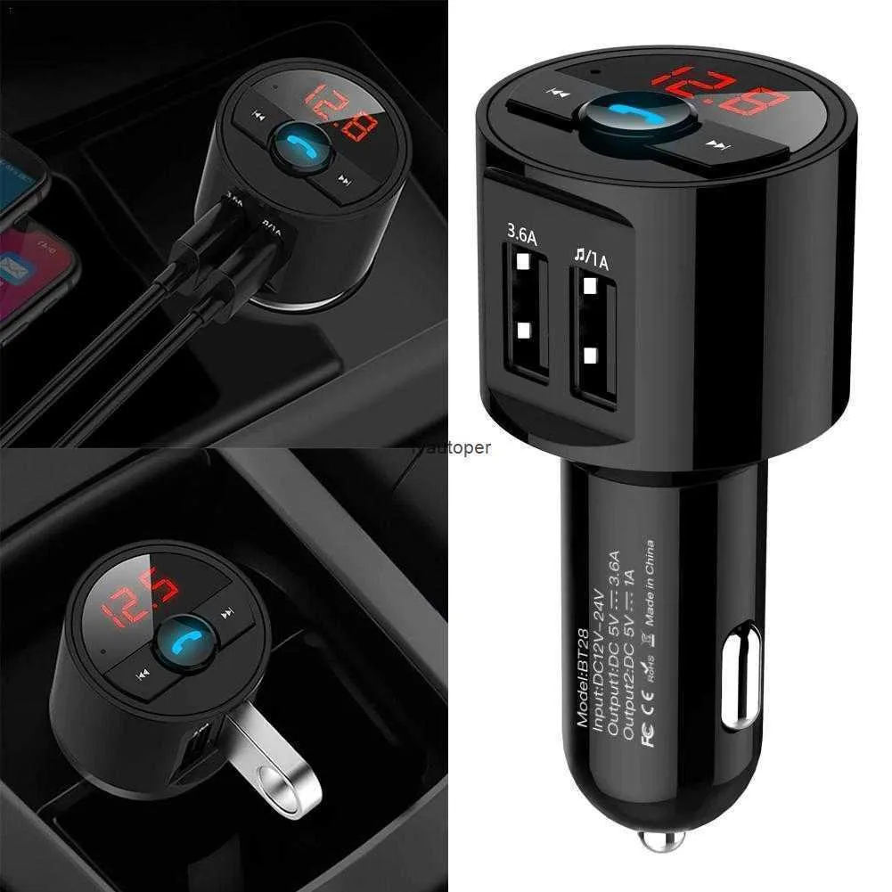 USB chargerTransmitter Modulator FM Wireless Car Bluetooth 3.6A Fast Charger USB Auto Aux Radio Player MP3 Music Clip Kit for