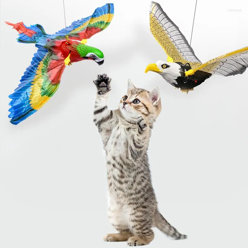 Cat Toys Simulation Bird Interactive Toy Teaser Electric Hanging Eagle Flying Funny Scratch Rope