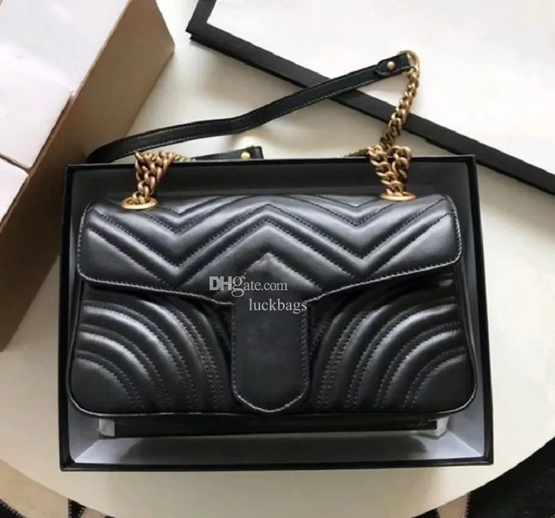 MARMONT MAŁY MATELASSE TORBA RAMPER KOBIET GRUKUJĄCE PROJEKTOWANIE TORCHATRYKA Moda Cross Body Cross Skórzana TOTE SERCE ZŁOTA ŁAZNOŚĆ Messenger Black Lady Bags