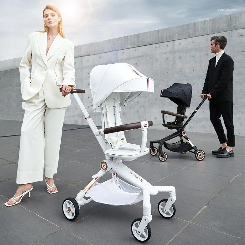 Barnvagnar Hagaday Hakada Walking Baby Can Sitt Lie Down Light och Fold Two-Way Artefact Barnvagn