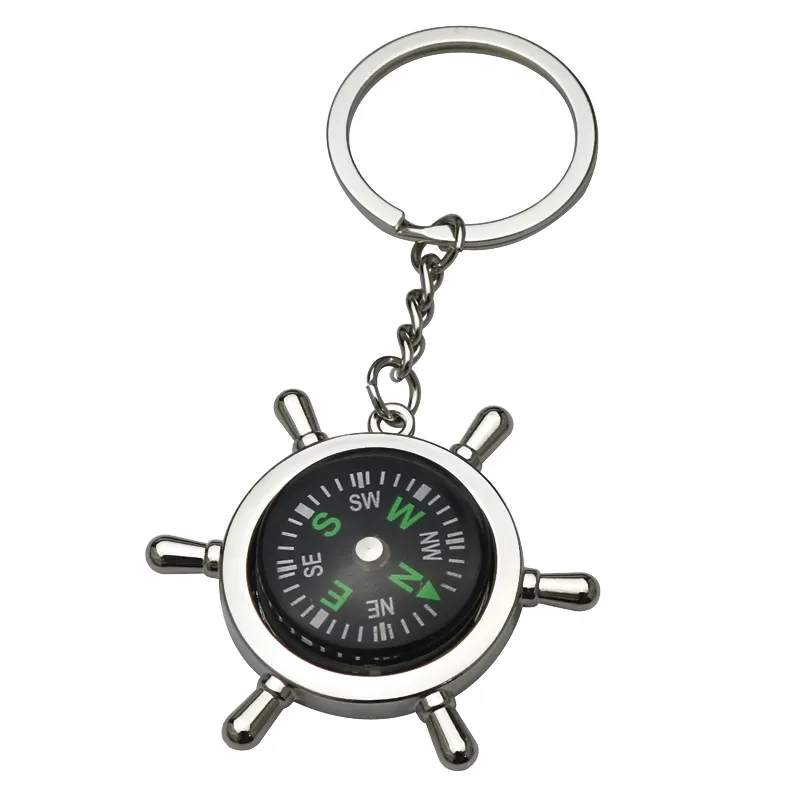 Fashion accessories favors high rudder compass keychain compass mini King ring pocket gadgets hiking & camping outdoor gear YSJ77