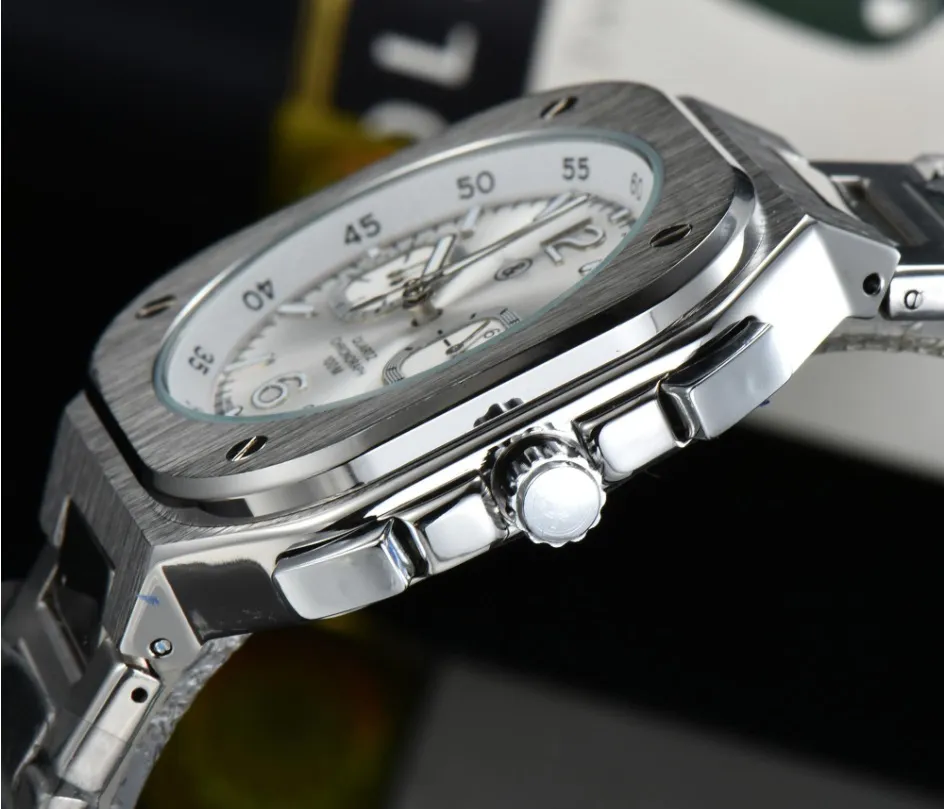Armbåndsure BR Model Sport Quartz Bell Luksus multifunktionsur Business Fuld rustfrit stål Man Ross Square Armbåndsur 003_voghion.com