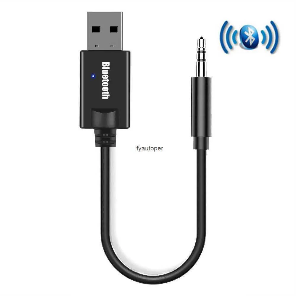 Caricabatterie USB Ricevitore Bluetooth Kit per auto Mini USB Jack da 3,5 mm Audio AUX Auto MP3 Adattatore dongle musicale per tastiera wireless Altoparlante radio FM