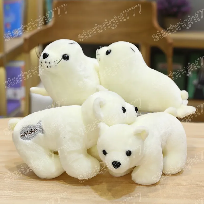 24/28 см белого медведя плюшевые игрушки мягкие мультипликационные животные милый белый медведь кукла