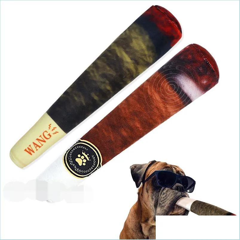 Dog Toys Tuggar roliga hundleksaker Plush Squeaky Dogs Toy For Medium Liten stor Bark Box Valp Plaything Doobie Pitbl Cool Doggy Stuff Dhult