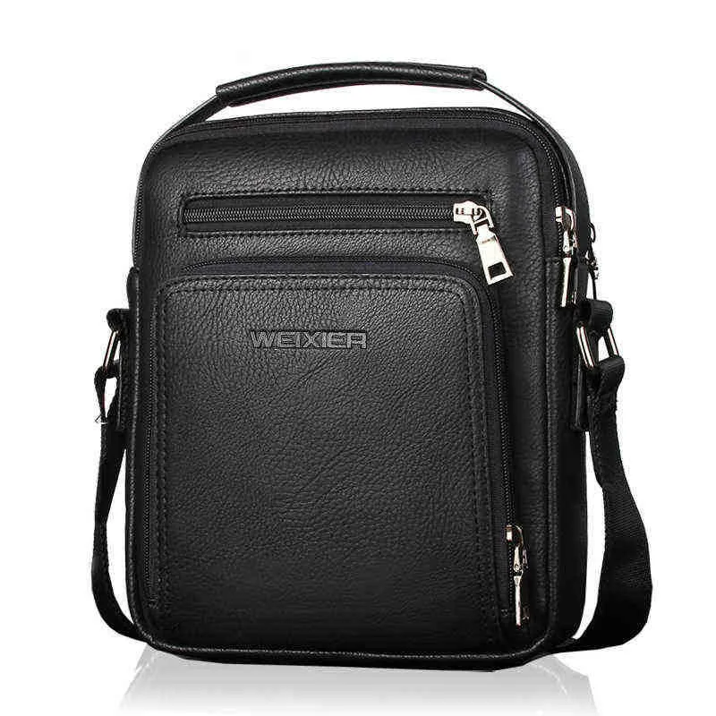 Torba wieczorowa Weixier Men torebki projektant torba na ramię Man Wysokiej jakości skórzana klapa Messenger Crossbody S Bolso de Hombre 220728