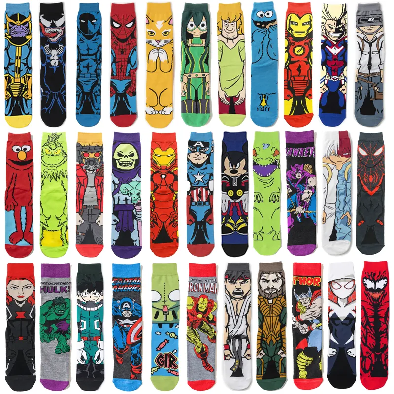 Socks Fashion Men 39S Funny Women Personality Cartoon Skarpety High Quality Sewing Pattern Drop Delivery 2022 Smtiv