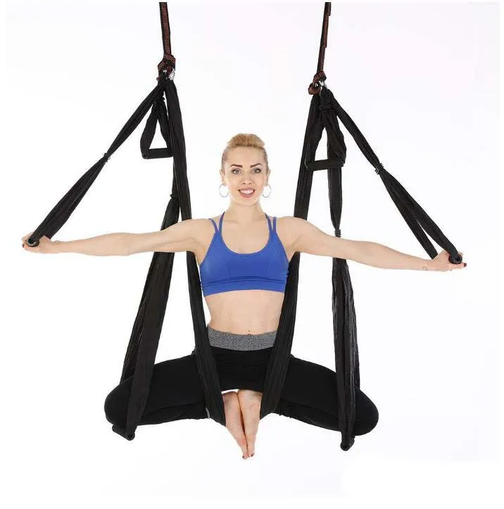 Yoga Swing Hammock Trapeze Sling Aerial Silk Set Anti-gravity Inversion  Fitne_$z