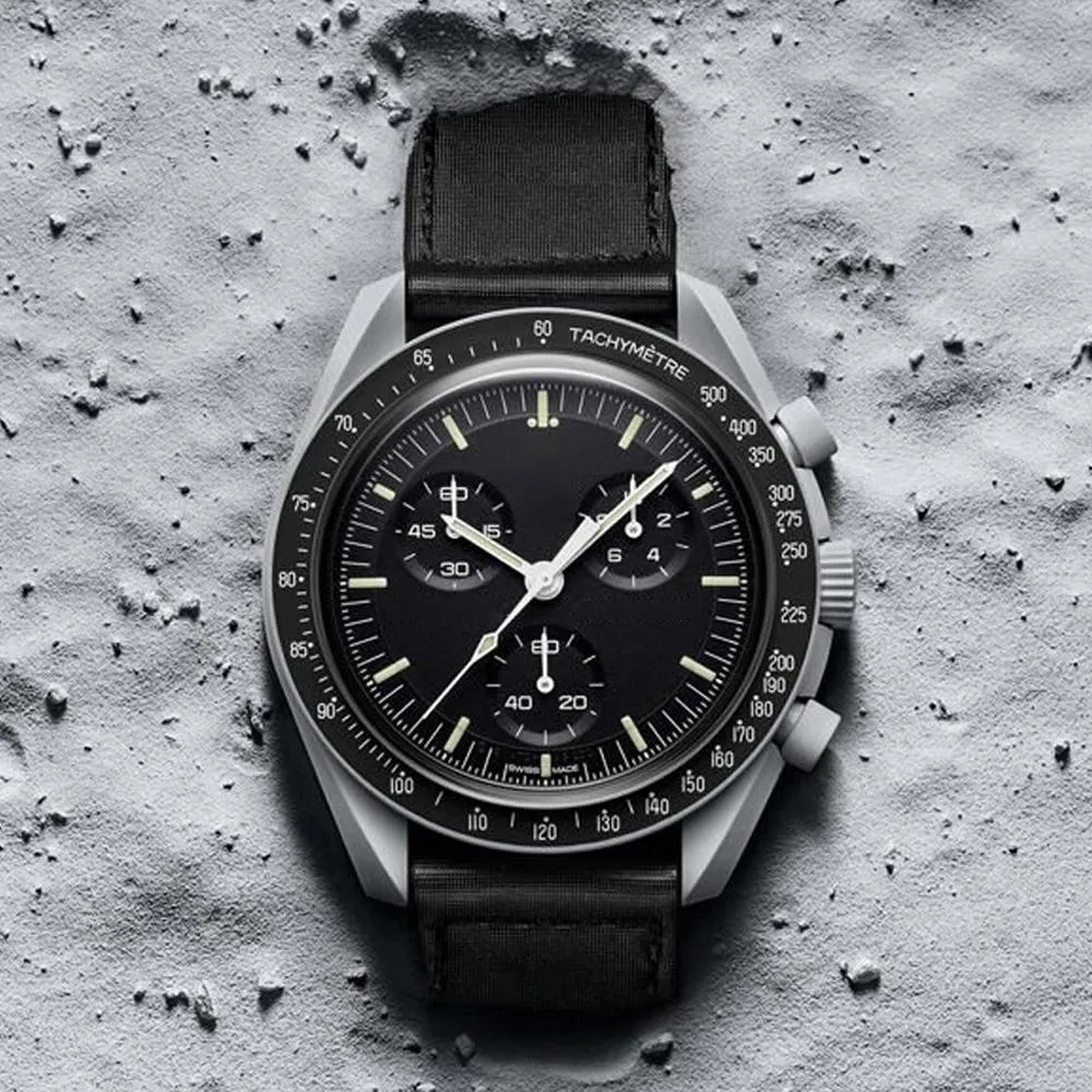 DHgate.com:Bioceramic Moonswa 42mm Quartz Chronograph