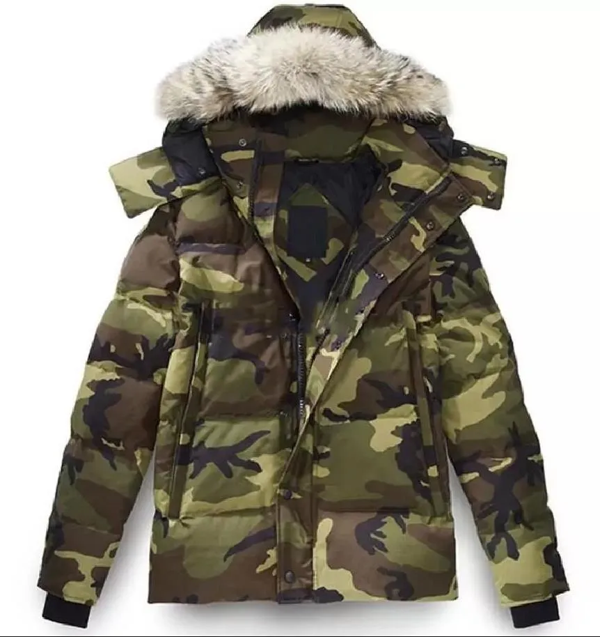 Mens Winter Down Jackets Parkas 따뜻한 야외 레저 스포츠 스포츠 Wyndham Coats 재킷 화이트 오리 바람 방전 파커 긴 가죽 칼라 모자 따뜻한 진짜 모피 세련된 클래식