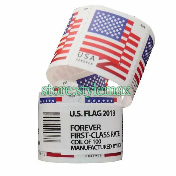 2022 US Flag postal First Class Mail Service Rol de 100 pour enveloppes Letters Cartes Office fournit des fournitures d'invitations