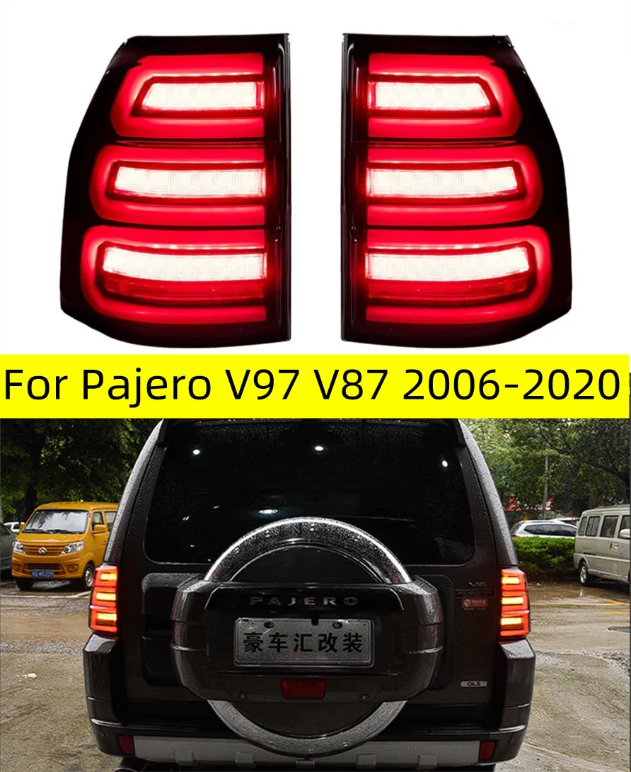 Autovertreklichten voor Pajero V97 V87 Tail Lights 20 06-20 20 met sequenti￫le richtingaanwijzers Signaalanimatie Parkeerparking achterlamp