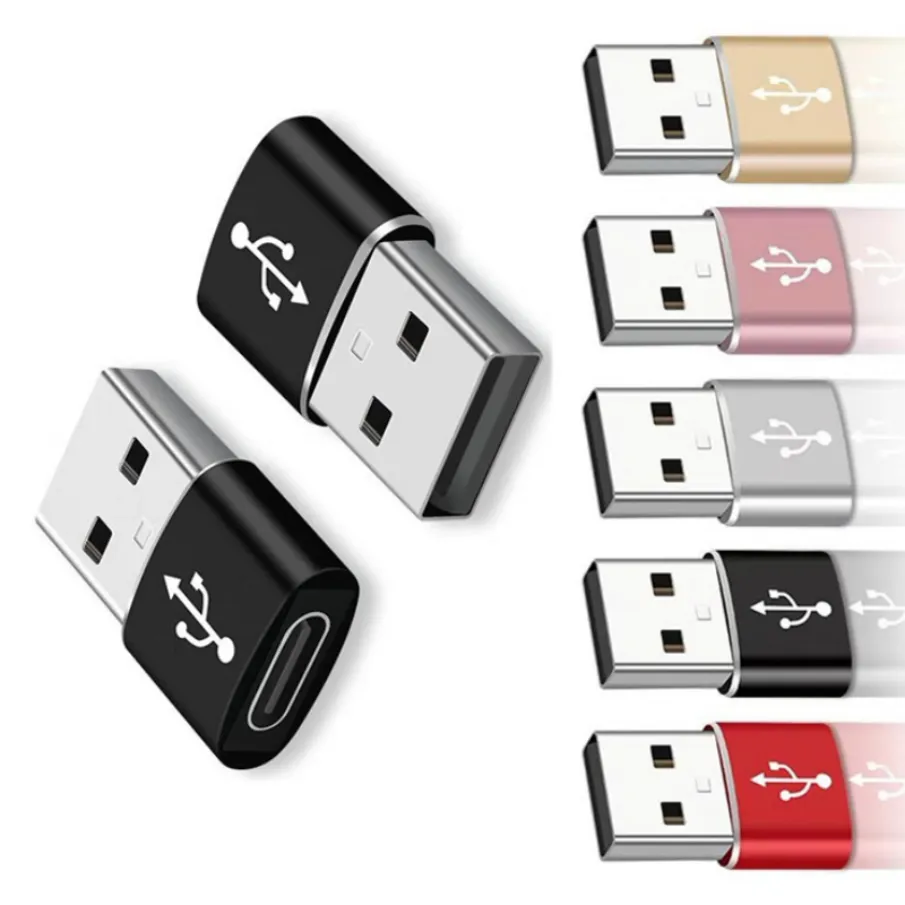 Adaptateur USB Type C Convertisseur USB2.0 mâle vers type-c femelle pour appareil Xiaomi Samsung Huawei USBC