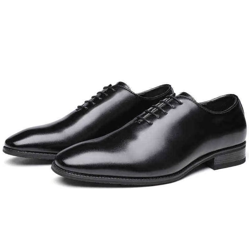 Dres Shoe Misalwa Men Suit Formal Shoe Real Leather Lace up Male Busines Simple Classic Japanese Social Derby Black 220723