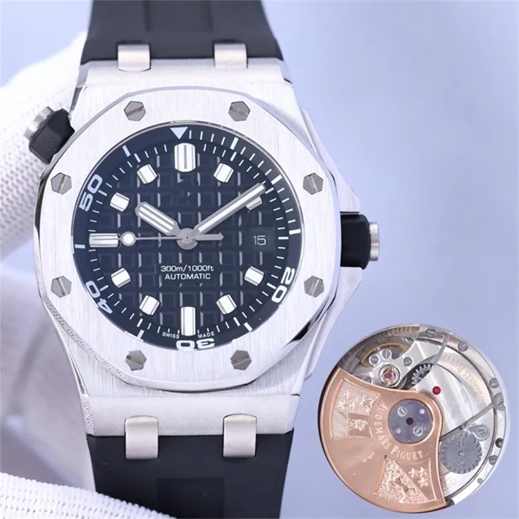 15710 Montre de Luxe Mens Watches 42x14mm 3120 حركة ميكانيكية أوتوماتيكية لحالة فولاذية الفولاذ مراقبة الساعات الفاخرة