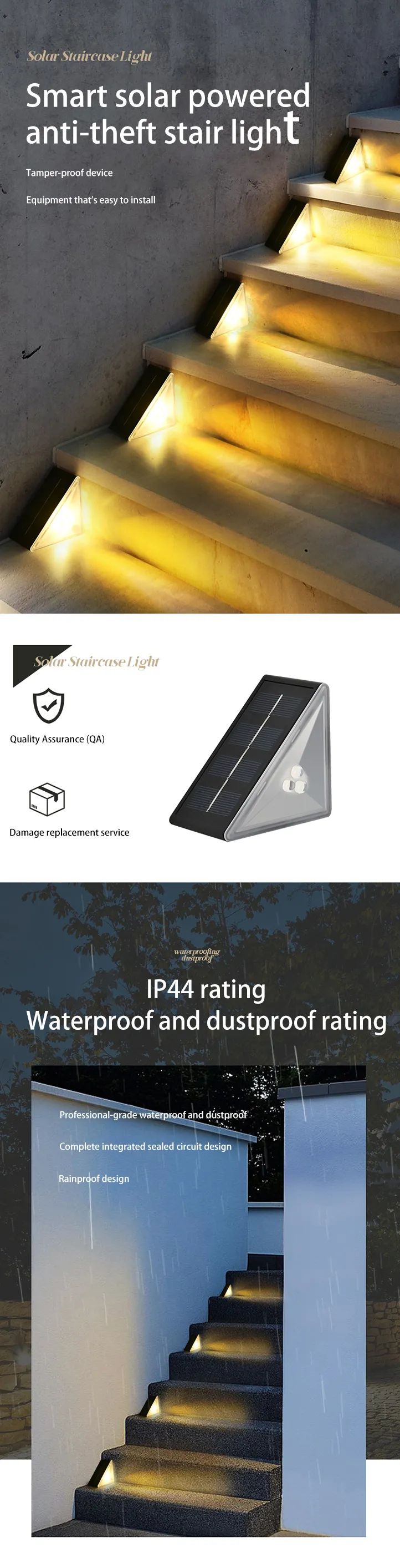 ✓ DHgate에서 확인하는 인기 방수 태양 계단 단계 조명 안뜰을위한 야외 LED 보도 풋 라이트