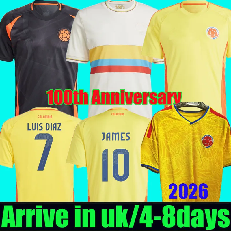 2025 2026 Colombia Centenary Soccer Jersey 100 Years Anniversary
