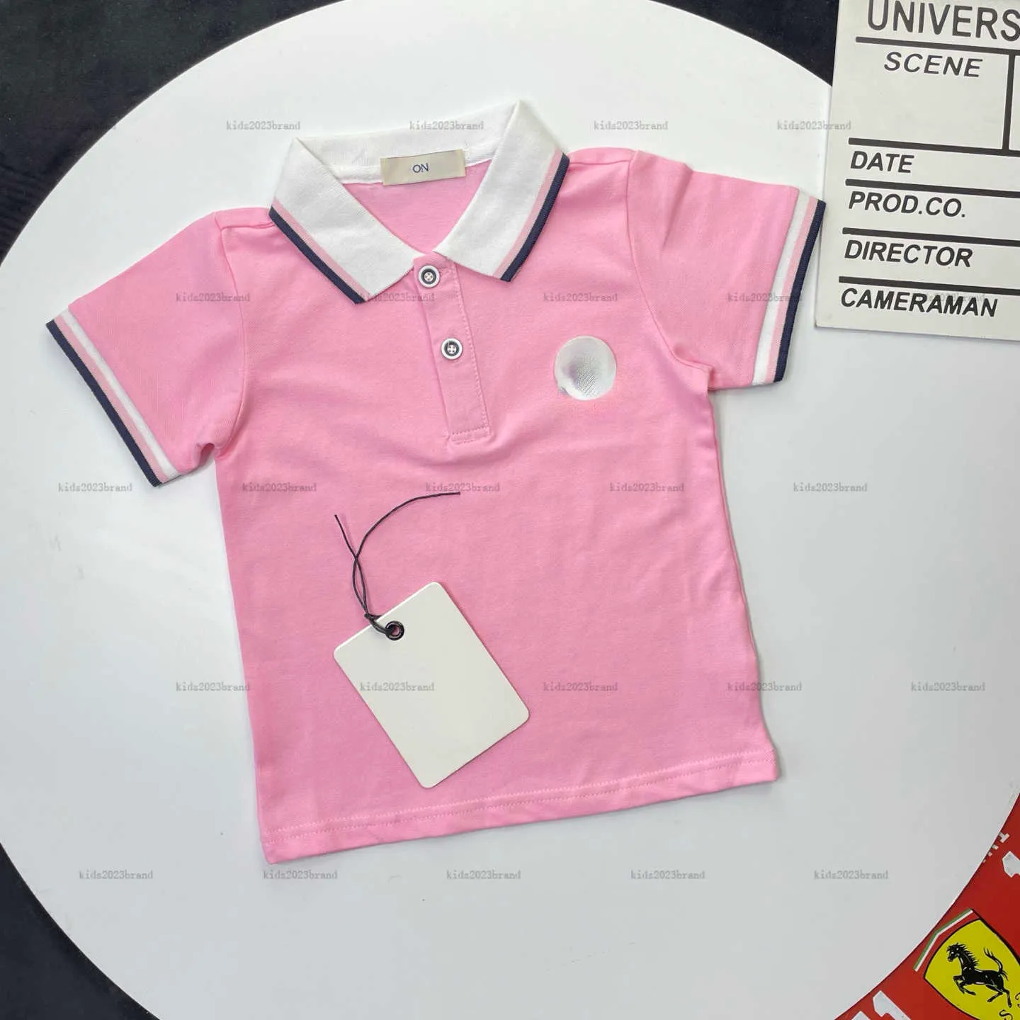 Cute Pink Baby Youth Polo Shirts With Lapel Detail  ... 