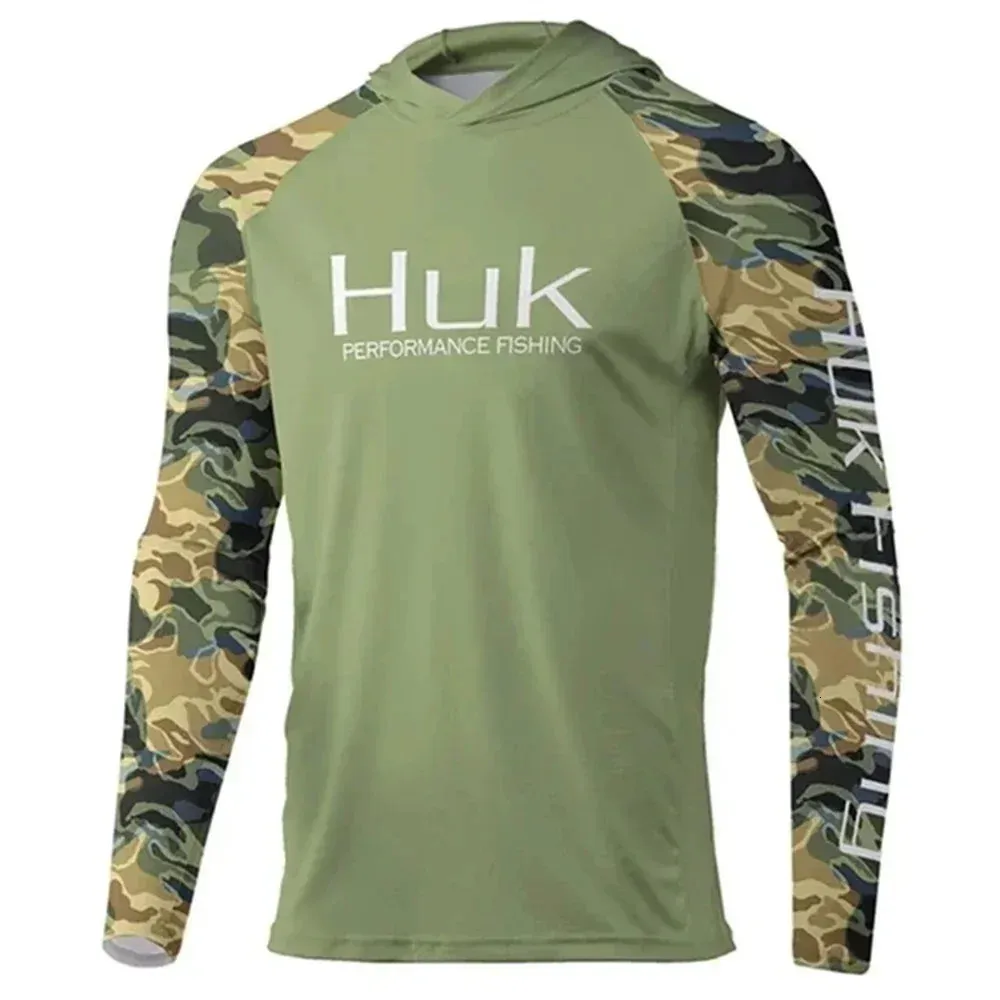 Huk Hooded Fishing Shirt, UPF 50 Long Sleeve T-Shirt, Sun