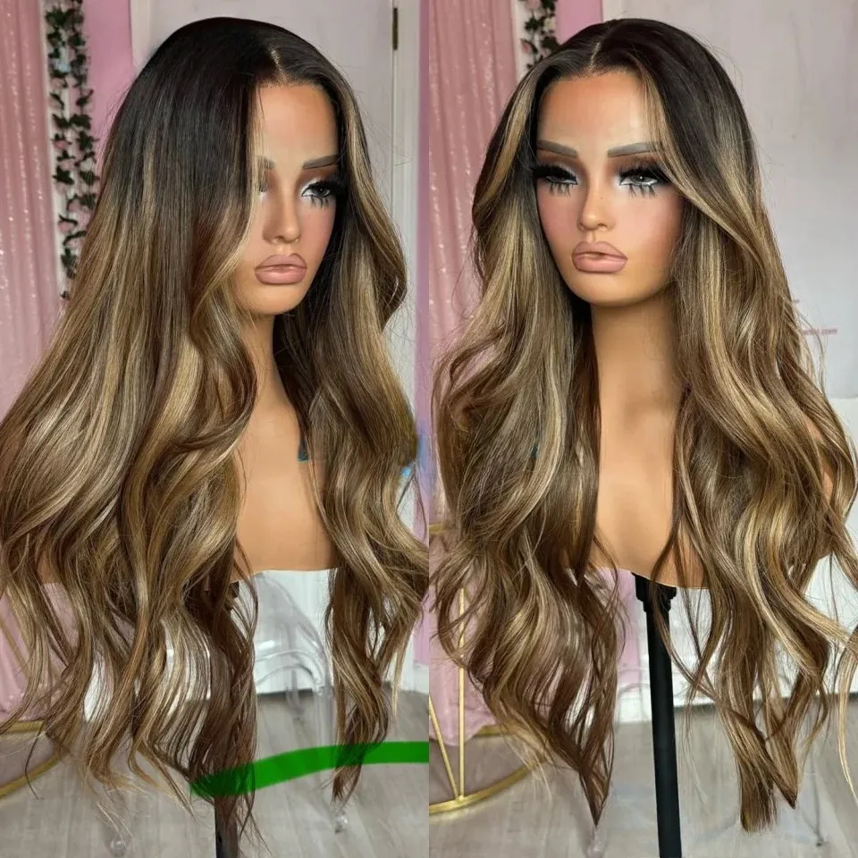 Body Wavy Brown‑Blonde Balayage Glueless Lace Front Wig – 63% OFF, $16.83 Only!