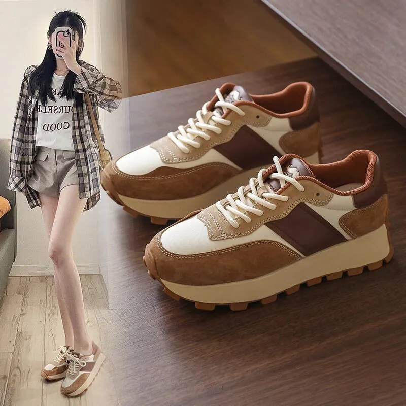Chaussures de sport décontractées légères en cuir véritable Mirinda Forrest Gump 2025, style rétro, à semelle épaisse, pour couples et papas._voghion.com
